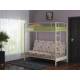 Двухъярусная кровать с диваном Мадлен слоновая кость
