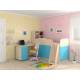 Кровать-чердак Дюймовочка-1 голубой