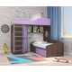 Кровать-чердак Кадет-2 с металлической лестницей