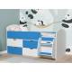 Кровать Малыш-7 белое дерево-голубой