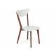 Стул жесткое сиденье Maxi Макси Белый-Коричневый