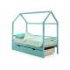 Кровать-домик Svogen с ящиками мятный