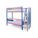 Двухъярусная кровать Svogen с бортиком синий-лаванда