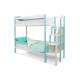 Двухъярусная кровать Svogen с бортиком мятно-белый