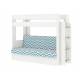 Кровать двухъярусная Карамель 75 бодега светлый-бирюзовые зигзаги