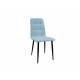 Стул Леон классика небесно-серый, чёрные ножки