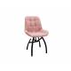 Стул Лира шарики пудровый, черные ножки