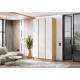 Шкаф трехстворчатый Келвин (1200) Белый Глянец, Дуб Крафт-вставка дуб крафт