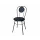 Стул №1 ДХ-7 с мягкой спинкой обивка черный
