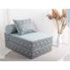 Кресло-кровать Коста голубой с принтом