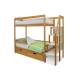 Двухъярусная кровать Svogen с ящиками и бортиком дерево