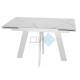 Стол SKM 120 керамика белый мрамор/подстолье белое
