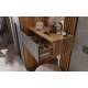 Тумба с зеркалом со шкафом 800 Марвэл Браш Графит, Дуб Крафт