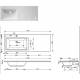 Тумба с раковиной Dallas Luxe 1300 навесная 2 ящика левая