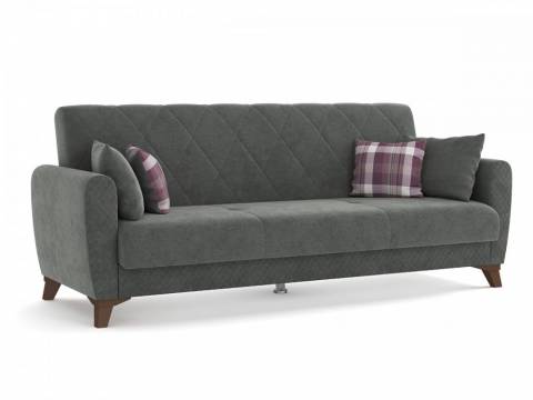 Диван-кровать 3-х местный Эдвин велюр прага дым