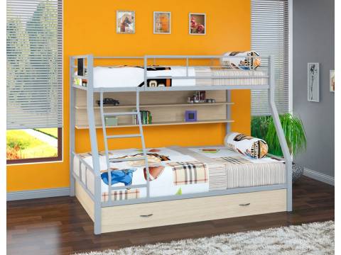 Двухъярусная кровать Гранада - 1 ПЯ серый