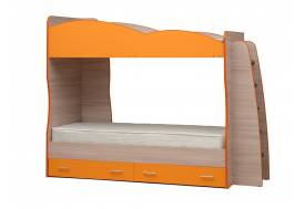 Кровать детская двухъярусная Юниор-1.1 Оранжевый