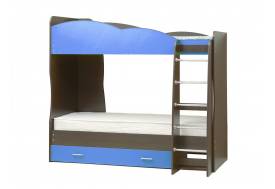 Кровать детская двухъярусная Юниор 2.1 синяя
