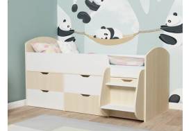Кровать Малыш-7 Дуб-Белое дерево