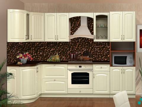 Кухонный гарнитур угловой Кантри 2,8х1,33 м