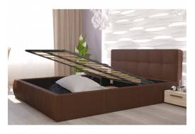 Кровать с ПМ 1400 мм Оскар 73/1 Коричневая
