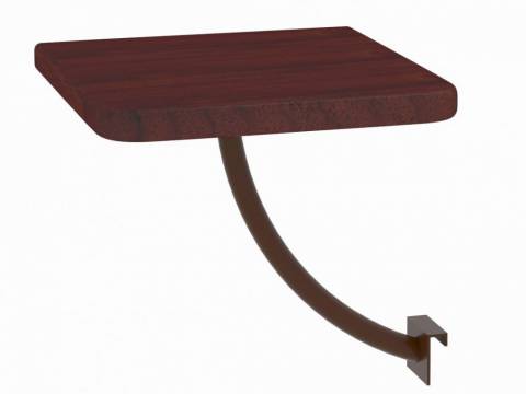 Полка прикроватная Милсон квадратная коричневая