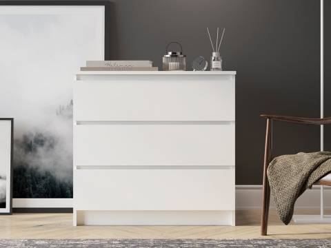 Комод Мори МК800.1/3 с 3 ящиками Белый