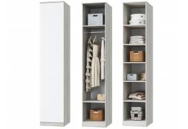 Шкаф для платья и белья однодверный Лори дуб серый, белый