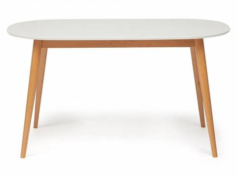 Стол обеденный Max Макс Белый-Натуральный