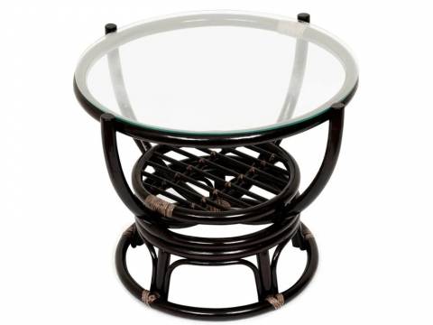 Столик журнальный со стеклом Benoa 5005 Antique brown