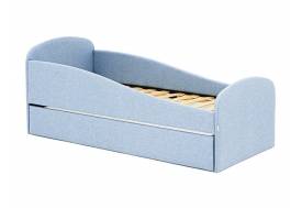 Кровать с ящиком Letmo небесный (рогожка)