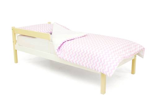 Кровать Svogen classic с бортиком бежево-белый