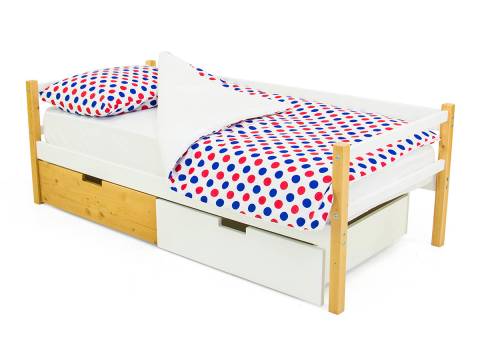 Кровать-тахта Svogen с ящиками дерево-белый