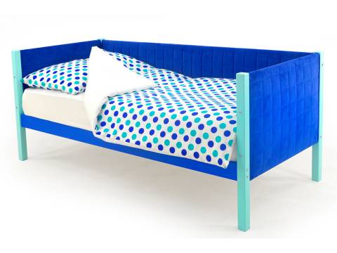 Кровать-тахта мягкая Svogen мятно-синий