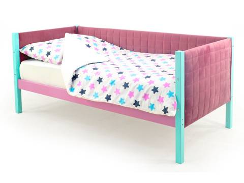 Кровать-тахта мягкая Svogen мятный-лаванда