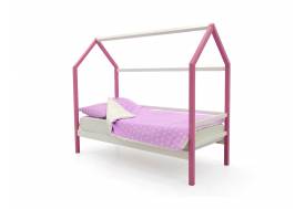 Кровать-домик Svogen с ящиками и бортиком лаванда-белый