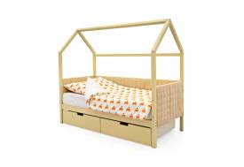 Кровать-домик мягкий Svogen с ящиками бежевый