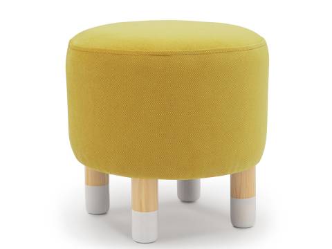 Пуф круглый Stumpa горчичный