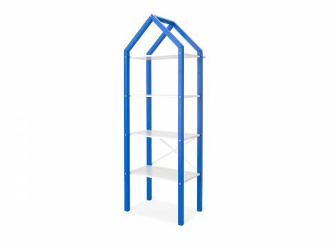 Детский напольный стеллаж-домик трансформер 2 в 1 Svogen синий