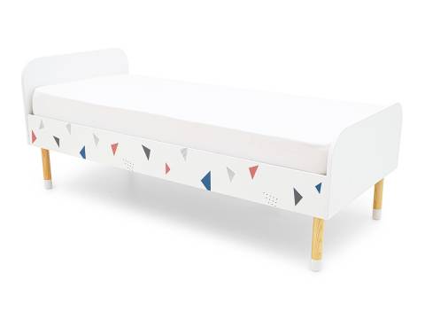 Кровать Stumpa Классика с рисунком Треугольники розовый, синий