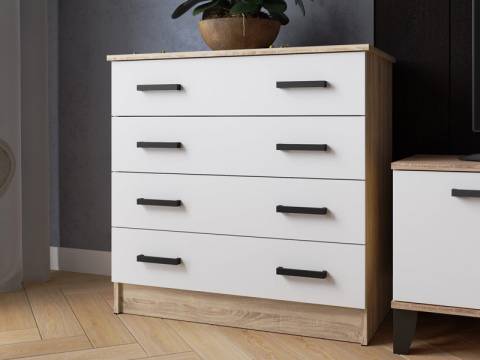 Комод КМ-2 дуб сонома/белый