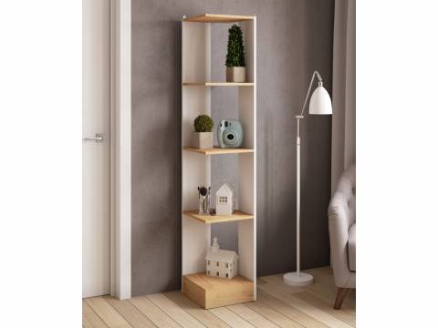 Стеллаж СТМ-1 белый/дуб крафт золотой
