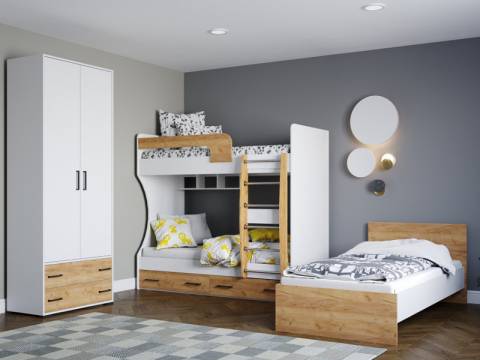 Детская комната Лючия белый/дуб крафт золотой
