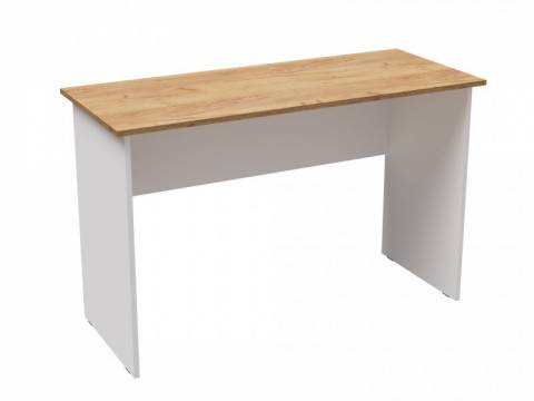 Стол письменный Лючия белый/дуб крафт золотой