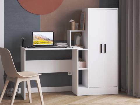 Стол компьютерный СКМ-1 белый