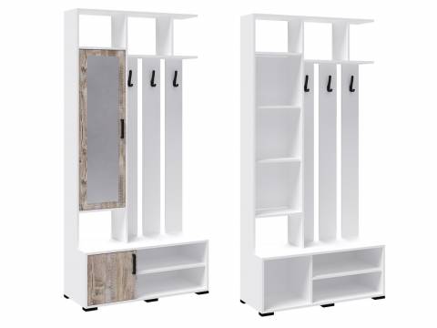 Прихожая Бриз 1000 центр белый/дуб юкон