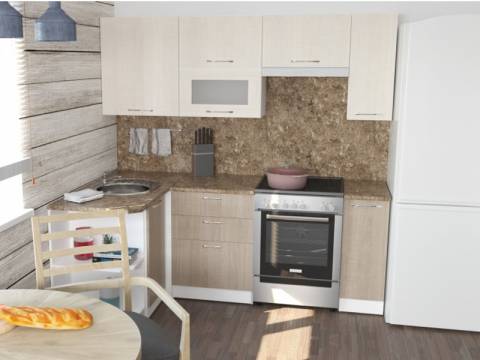 Кухонный гарнитур Ольга прайм 2 1300х2100 мм