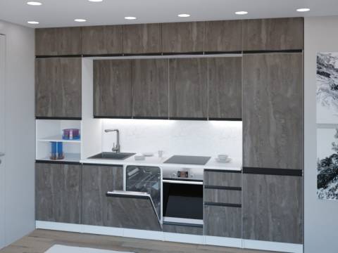 Кухонный гарнитур Ноктюрн люкс 3000 мм