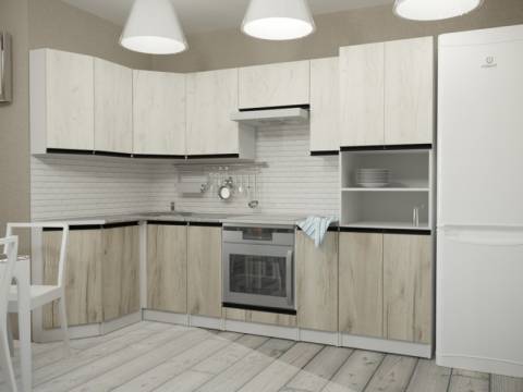 Кухонный гарнитур Паола гранд прайм 2600х1400 мм