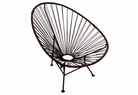 Кресло Ракушка с ротангом коричневый